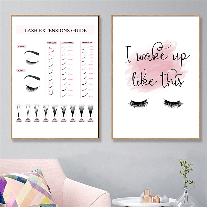 Eyelash Extension Quotes - Extensões de cílios guia cartaz maquiagem