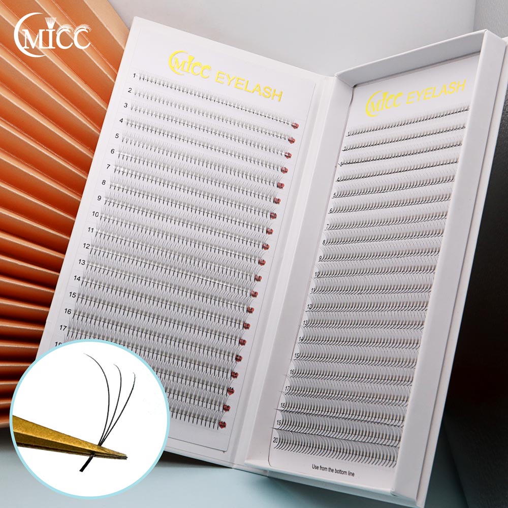 Eyelash Extension Russian Volume - 40 linha 2d 1600 ventiladores 20d