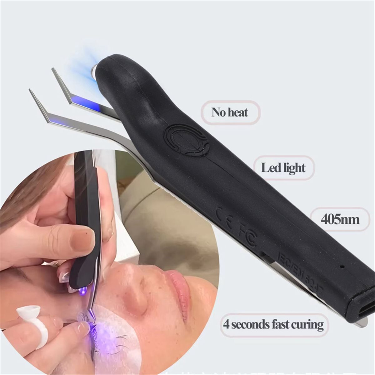 Eyelash Extension Uv - Pinça UV Recarregável Útil para Extensão