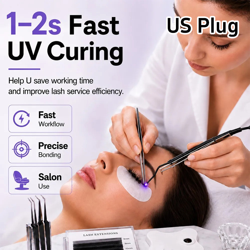Eyelash Extension Uv - Mini lâmpada uv para cílios, pinça