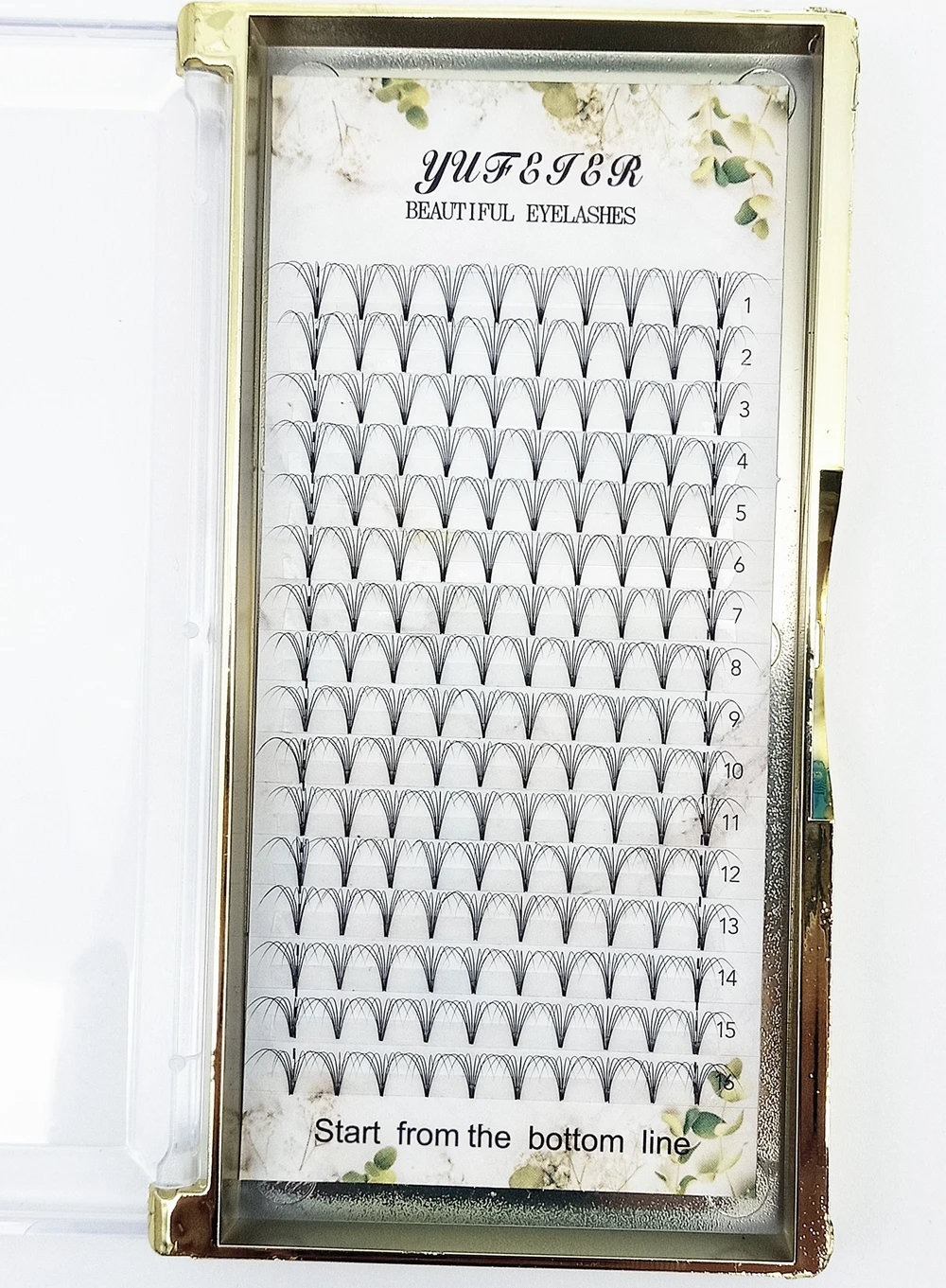 Eyelash Extension Russian Volume - HBZGTLAD 16 Linhas de Cílios Pré-Montados