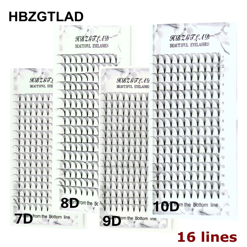 HBZGTLAD 16 Linhas, Grande Cap - Eyelash Extension Russian Volume avaliação e preço