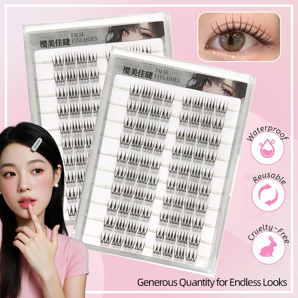 U forma sem cola cílios postiç - Eyelash Extension Korea avaliação e preço
