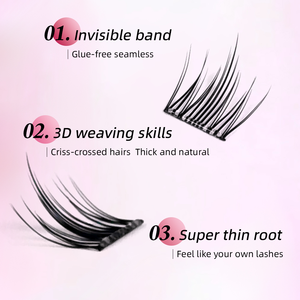 Yelix diy auto-adesivo cluster - Eyelash Extension Korea avaliação e preço