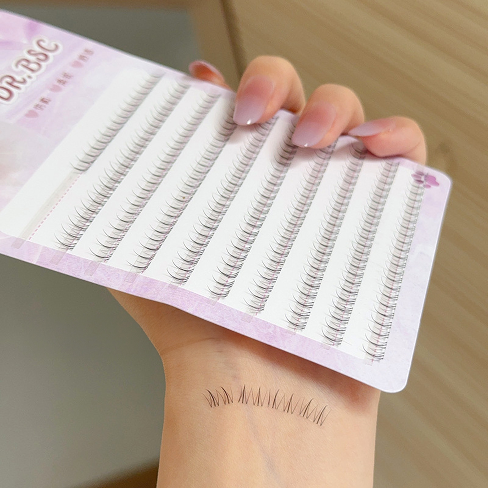 Cílios postiços com fundo de b - Eyelash Extension Korea avaliação e preço